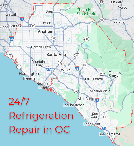 Service Area for Commercial Appliance Repair in Anaheim CA